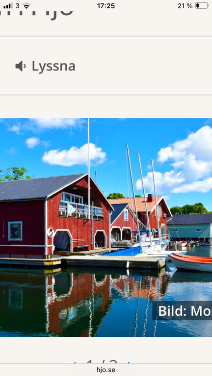 Hjo, town 25 minutes from Tidaholm