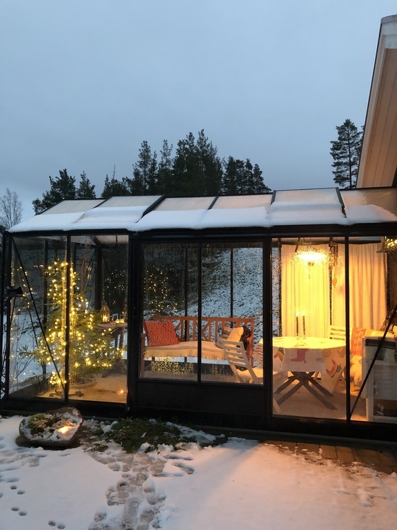 Green house in the winter