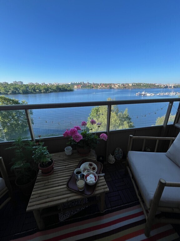 Enjoy your coffee or a drink with a view