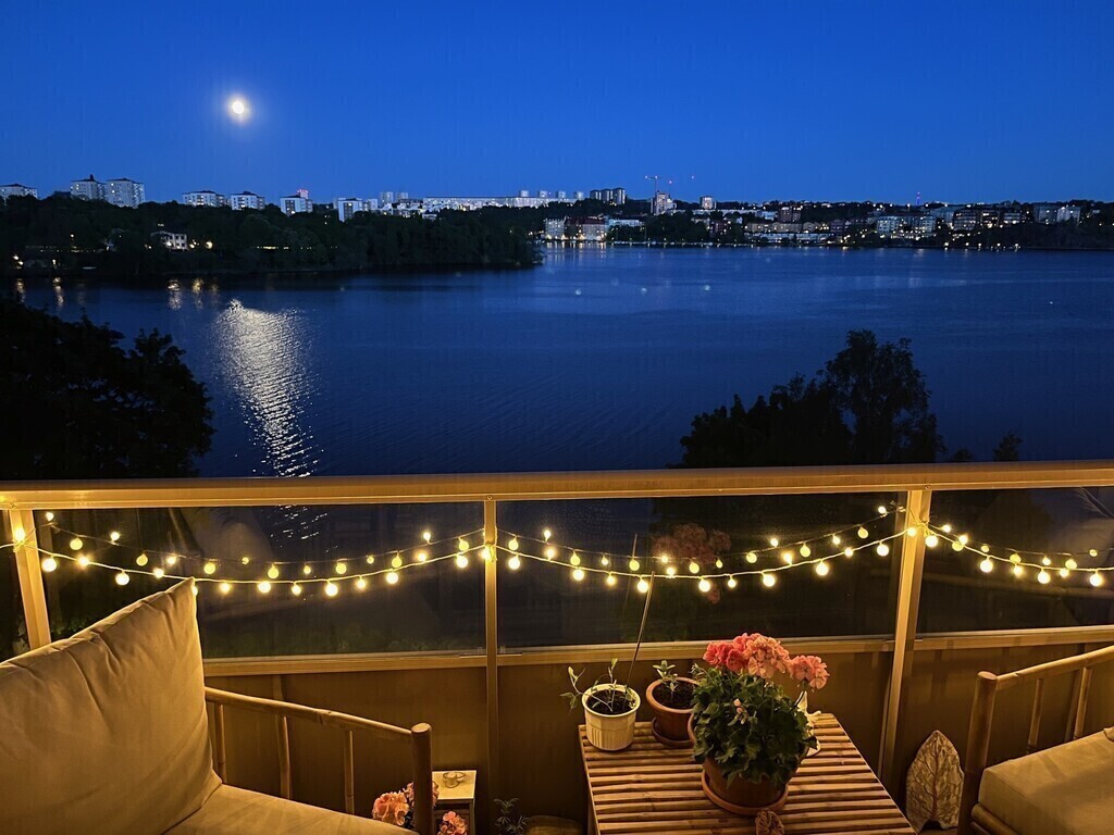 Night view from balcony