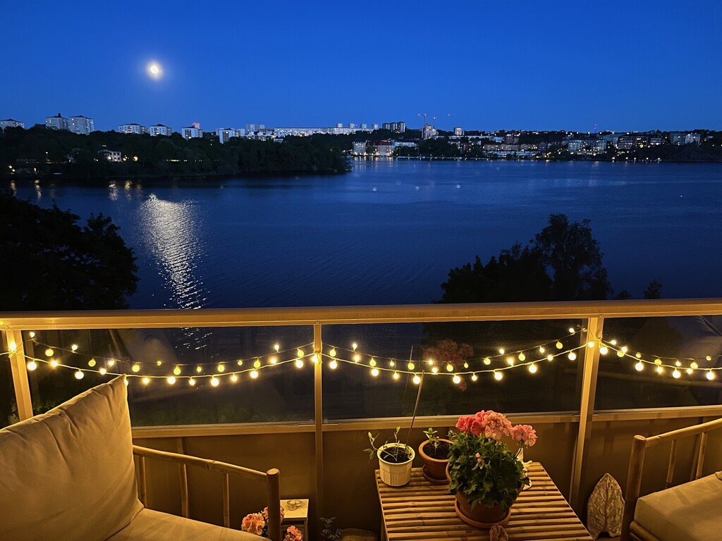 Night view from balcony