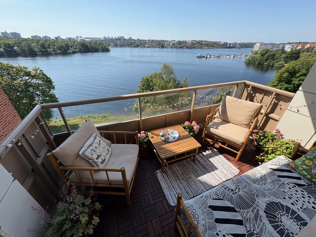 Summer balcony, sun and shadow