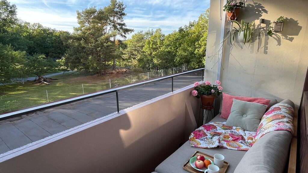 Our cosy balcony with afternoon sun.