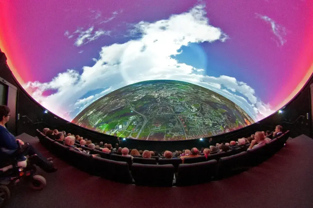 Dome in Norrköpings visualiseringscenter.