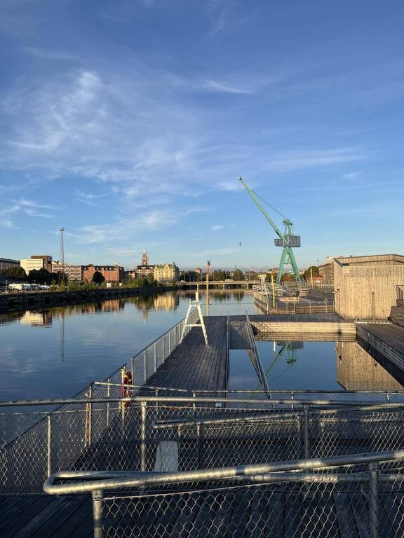 natural swimming pools and sauna in the inner harbor