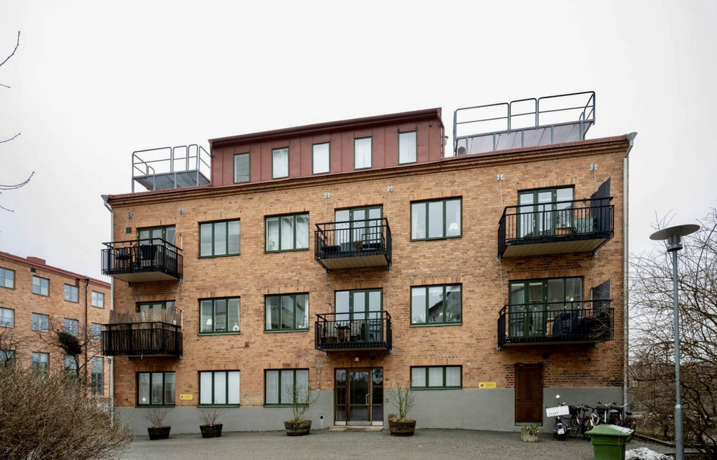 The apartment on second floor on the left.