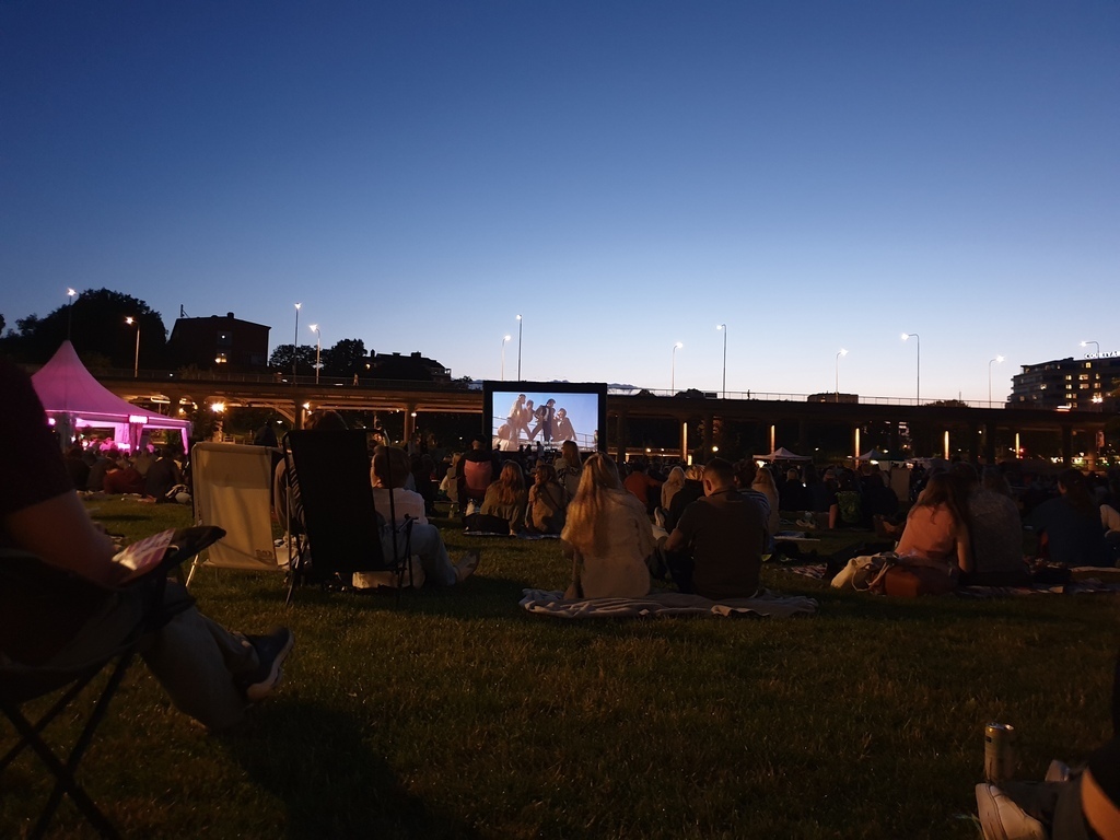 Free cinema in Rålambshovsparken.