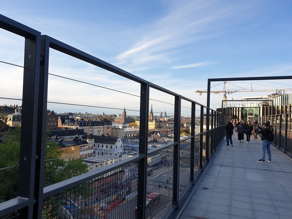 From the top of Katarina elevator looking over Slussen and Old town.