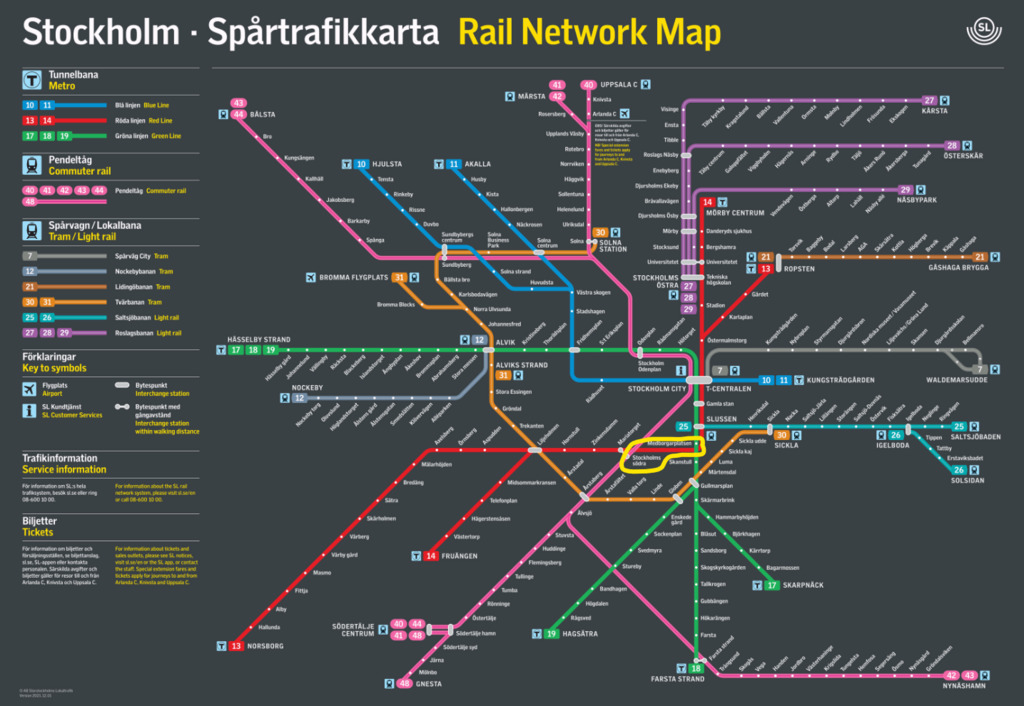 Public transport on rail. All is one zone and the same ticket.