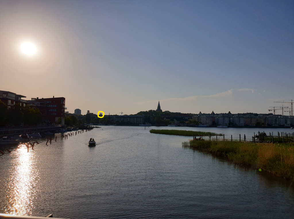 Cycle trip to Hammarby sjöstad. My house is visible in the skyline.