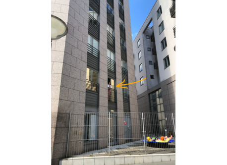 Entrance and me on the French balcony.