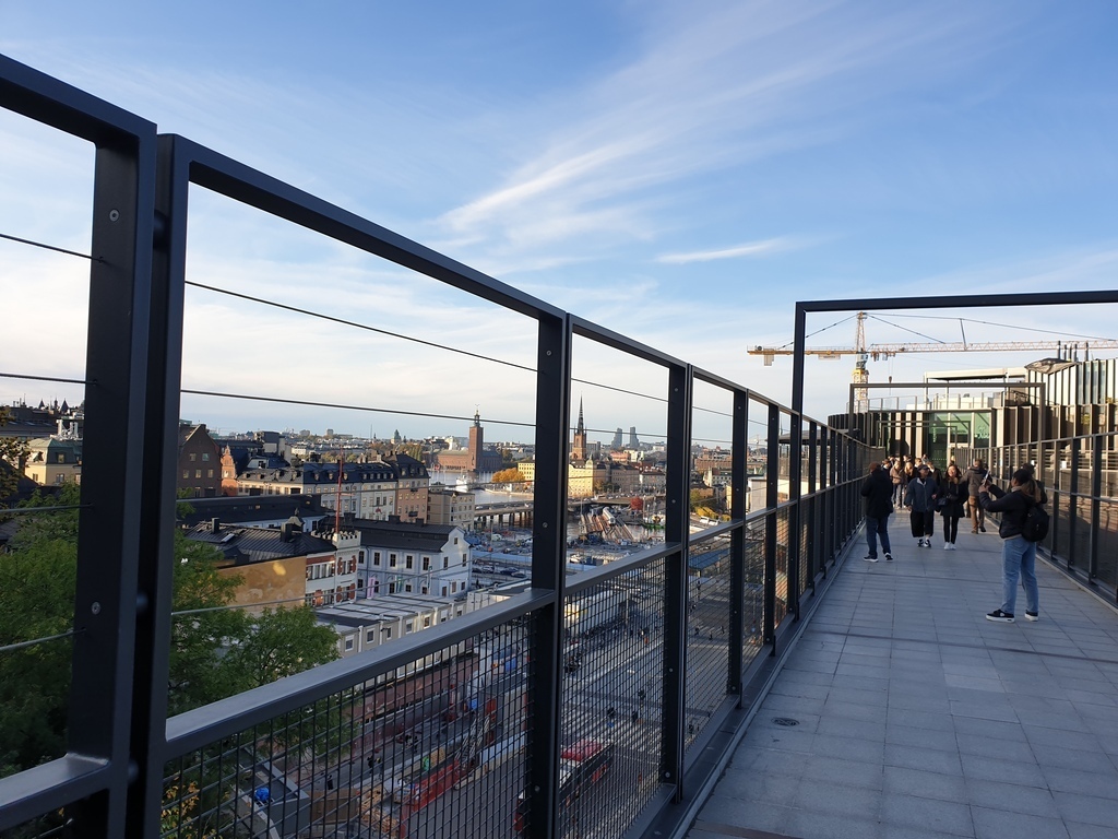 From the top of Katarina elevator looking over Slussen and Old town.
