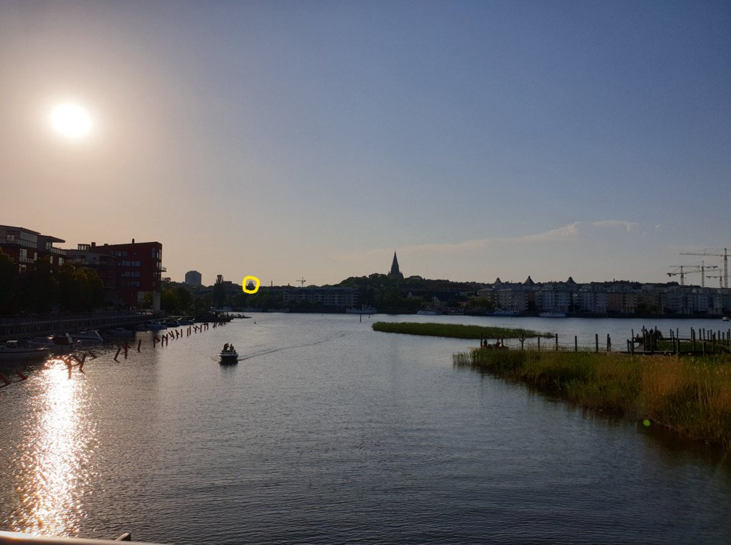 Cycle trip to Hammarby sjöstad. My house is visible in the skyline.