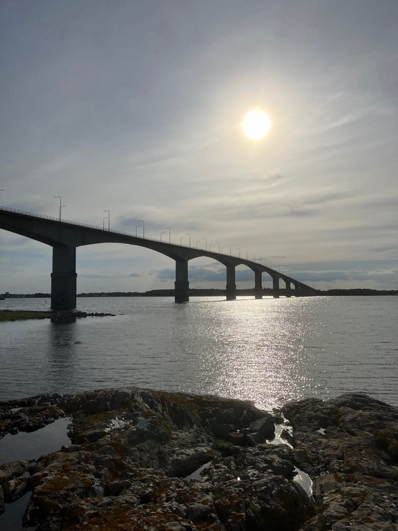The bridge to Öland is 6 km long and is visible from our balcony