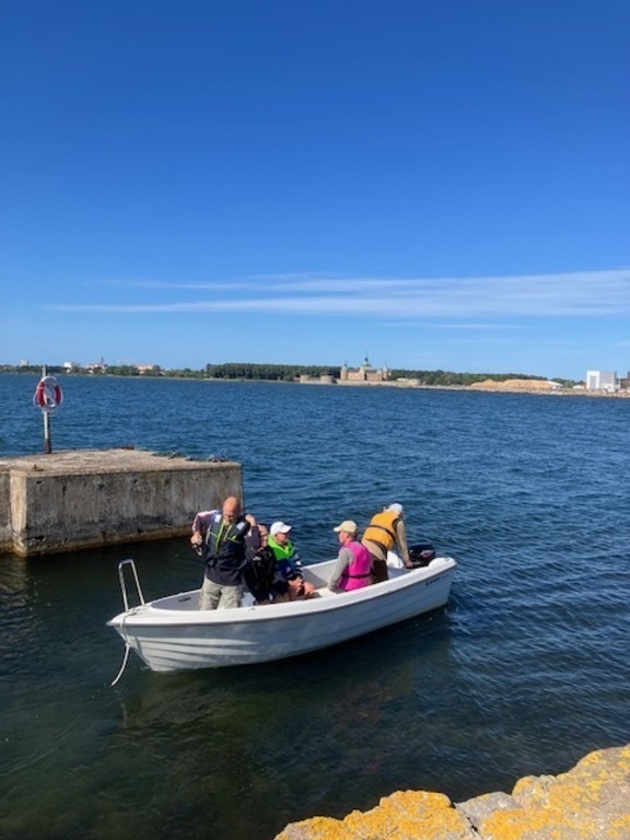 Our boat at Grimskär in Kalmar Sound