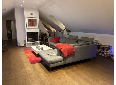 Living room with fire place