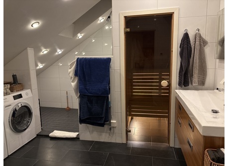 Bathroom with sauna
