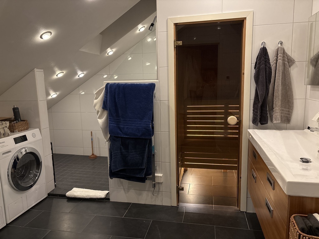 Bathroom with sauna