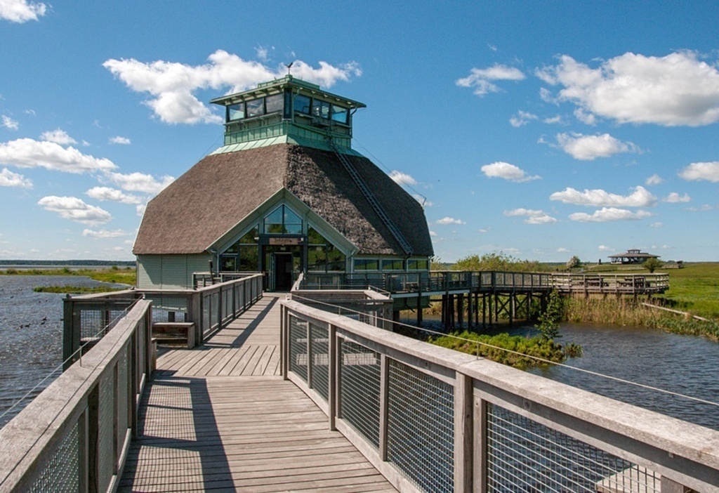 The visitor centre (Naturum) at lake Hornborgasjön. 