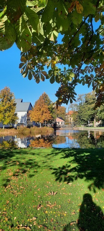 View overlooking the river Tidan and Vulkanön in Tidaholm.