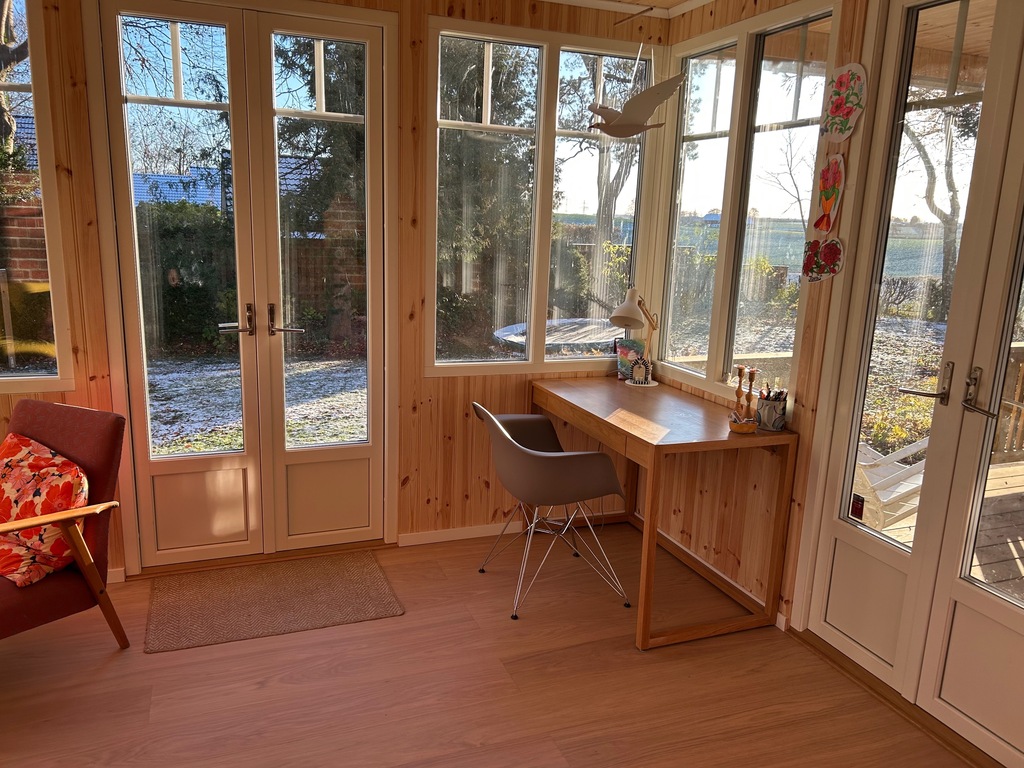 The new extension to the house