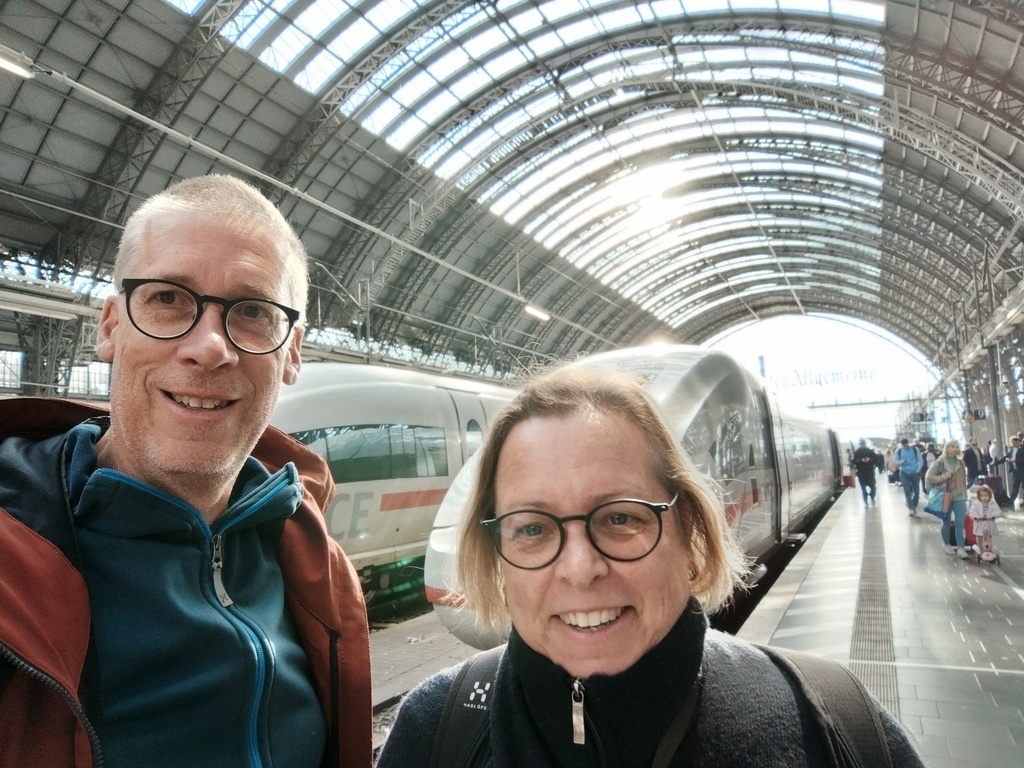 On a train trip across Europe 