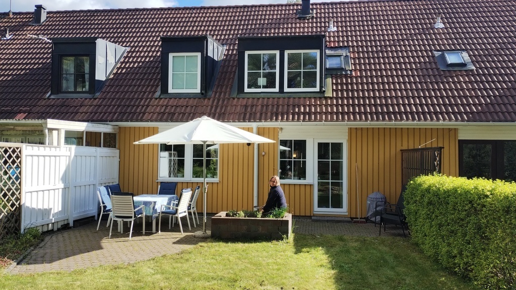 patio at the back facing the forest