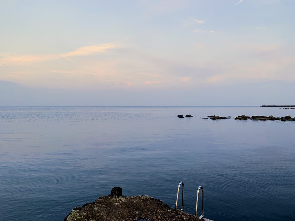 the altic sea, less than 500 metres from the house, in the "northern harbor" of Brantevik