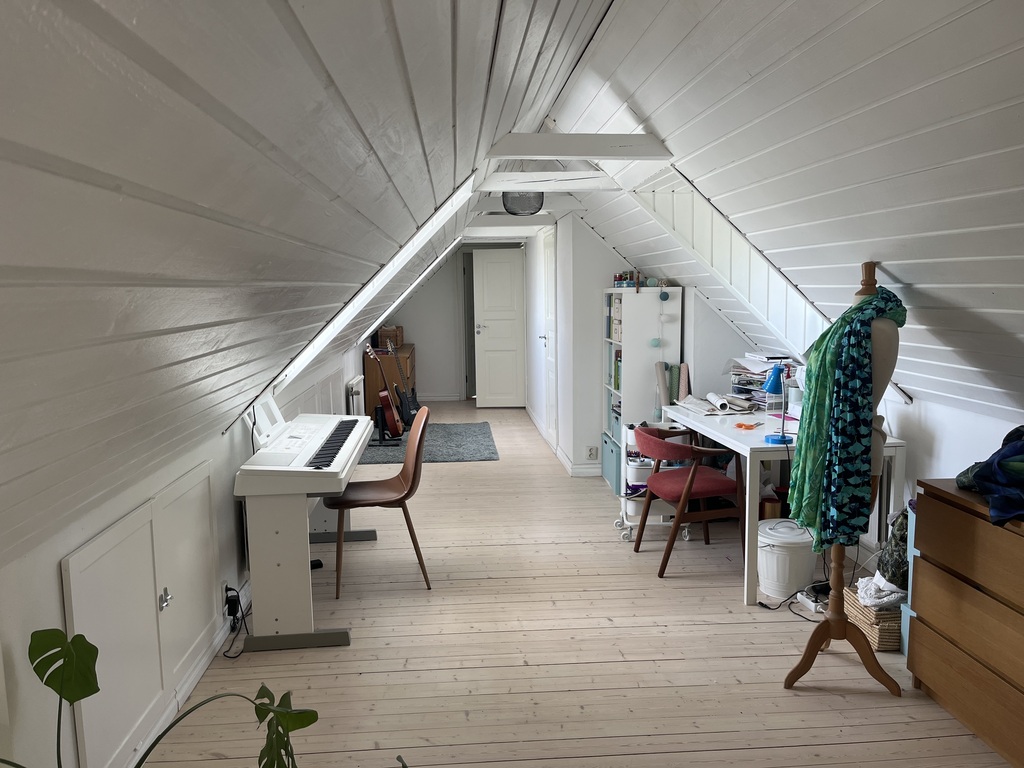 upstairs - piano and working desk