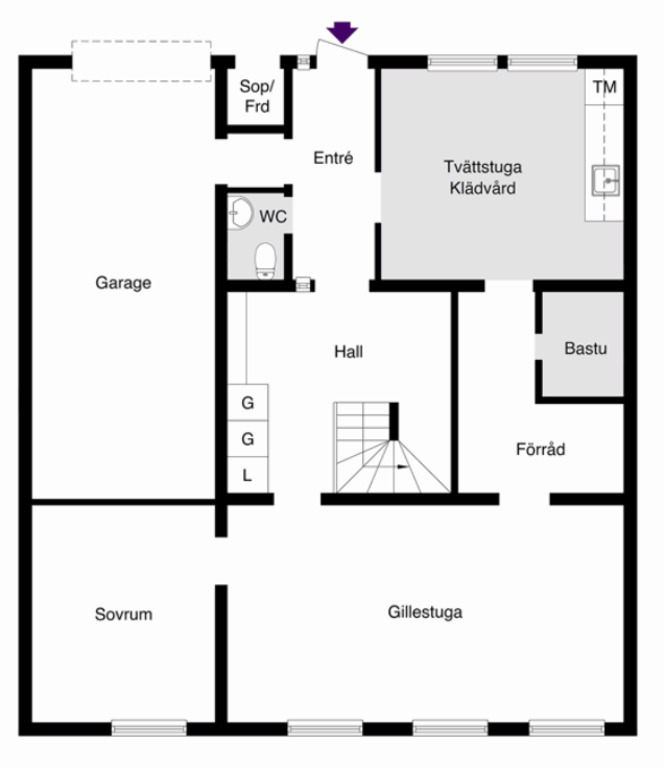 Downstairs floor plan