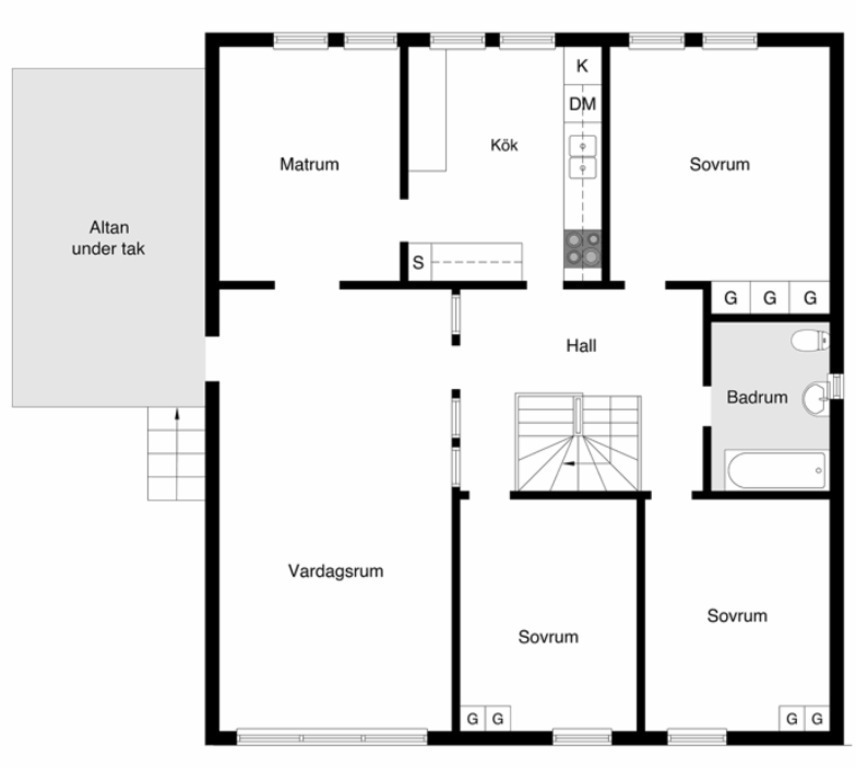 Upstairs floor plan