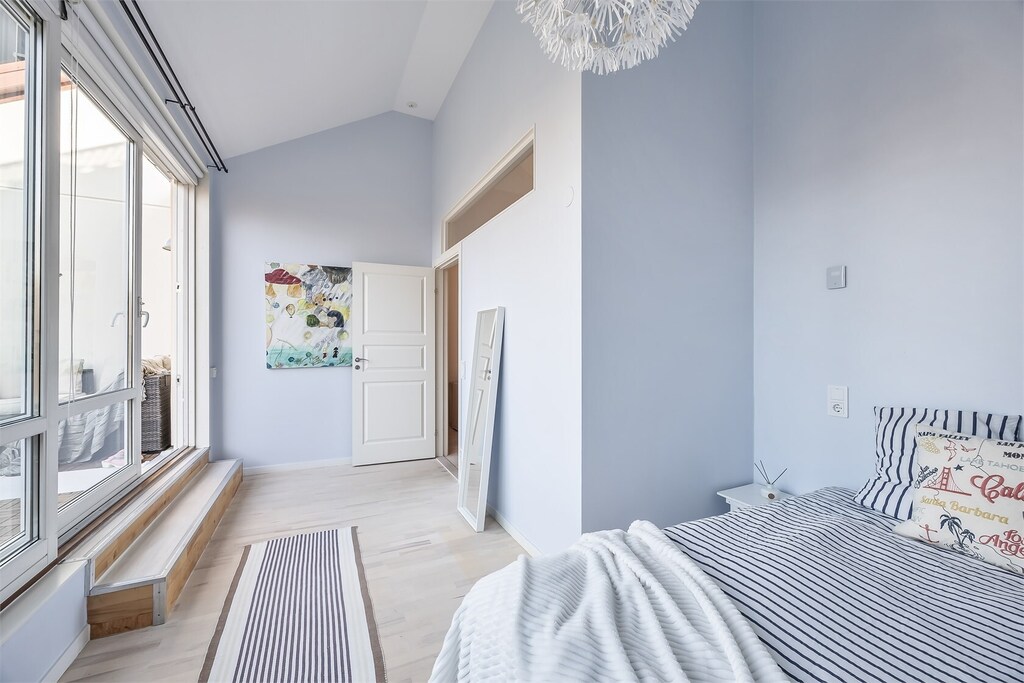 One of three bedroomsm these with access to terrace on level 2