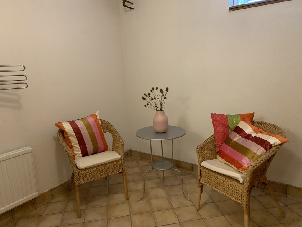 Bathroom and sauna in the basement.