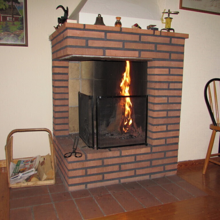 Fireplace in second livingroom.
