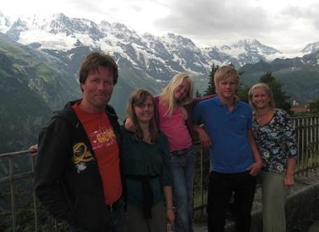 The whole family when we were in Switzerland.