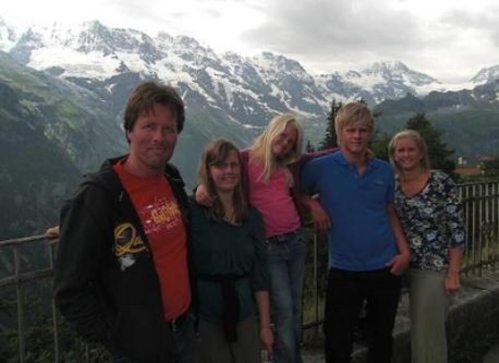 The whole family when we were in Switzerland.