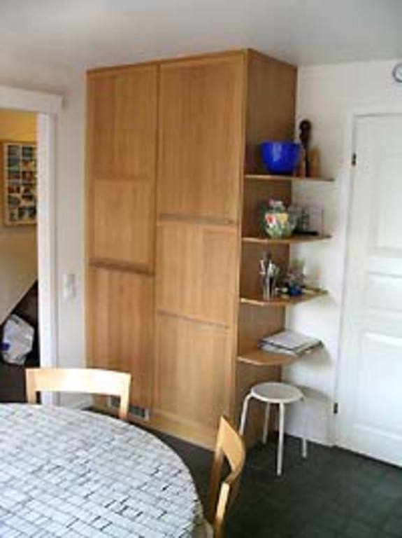 Kitchen, fridge behind the panels