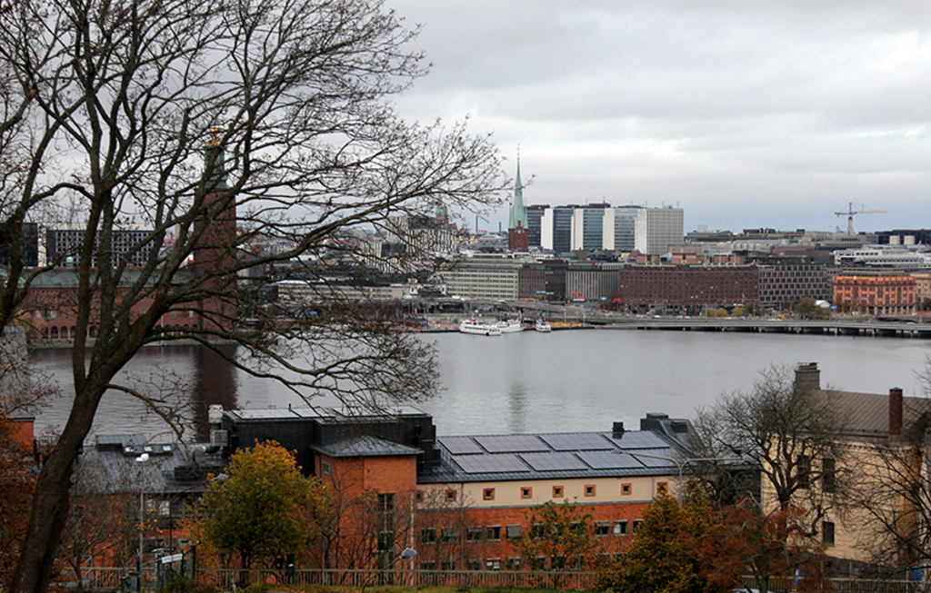 Our view late autumn view, Lake Mälaren, City Hall, Hötorgsskraporna, Old Town