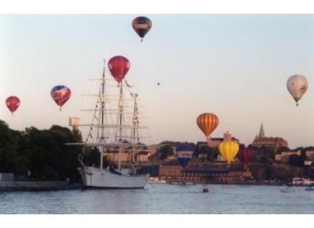 Explore city with hot air balloon