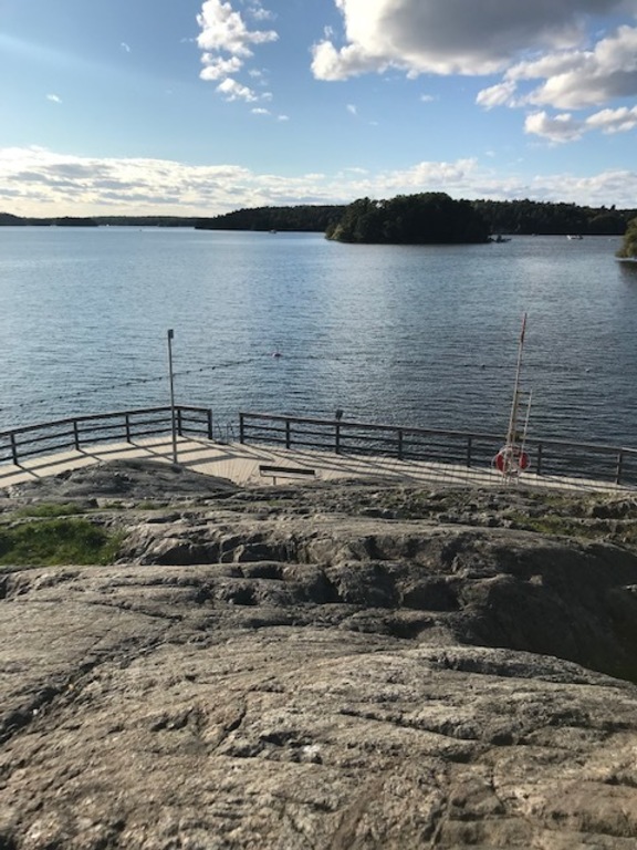 At the end of our street you'll find a beautiful view of lake Mälaren. 
