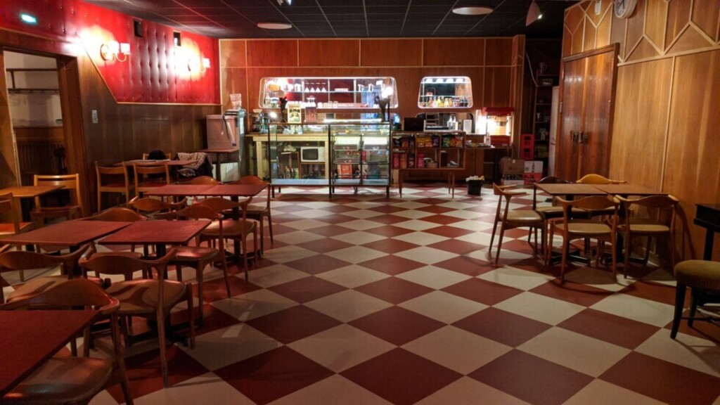 The bar and restaurant in our local movie theater. 