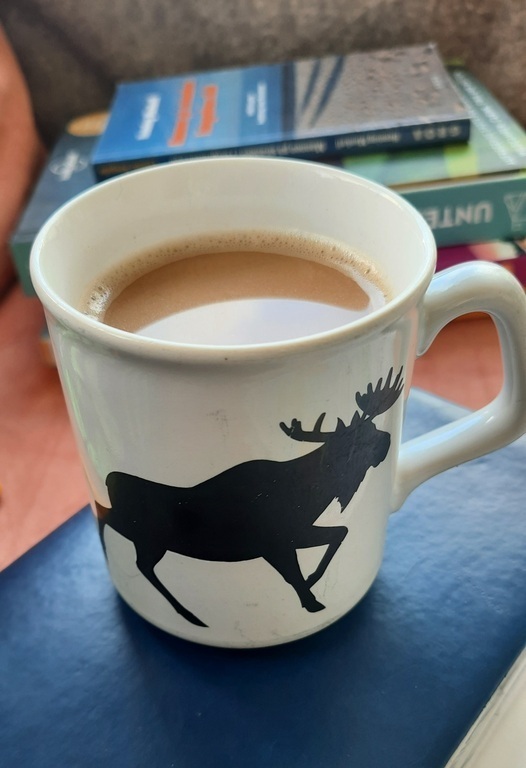 Coffee in the morning.