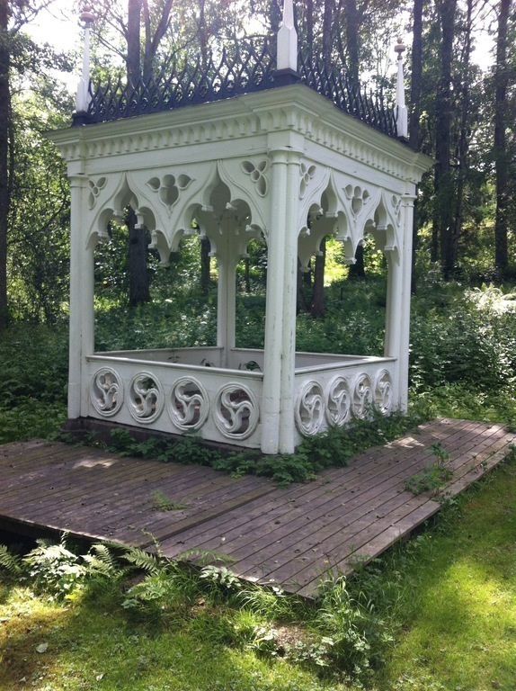 A pavillion in the nearby park