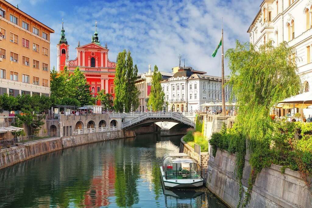 One of the best ways to experience Ljubljana is on a boat.
