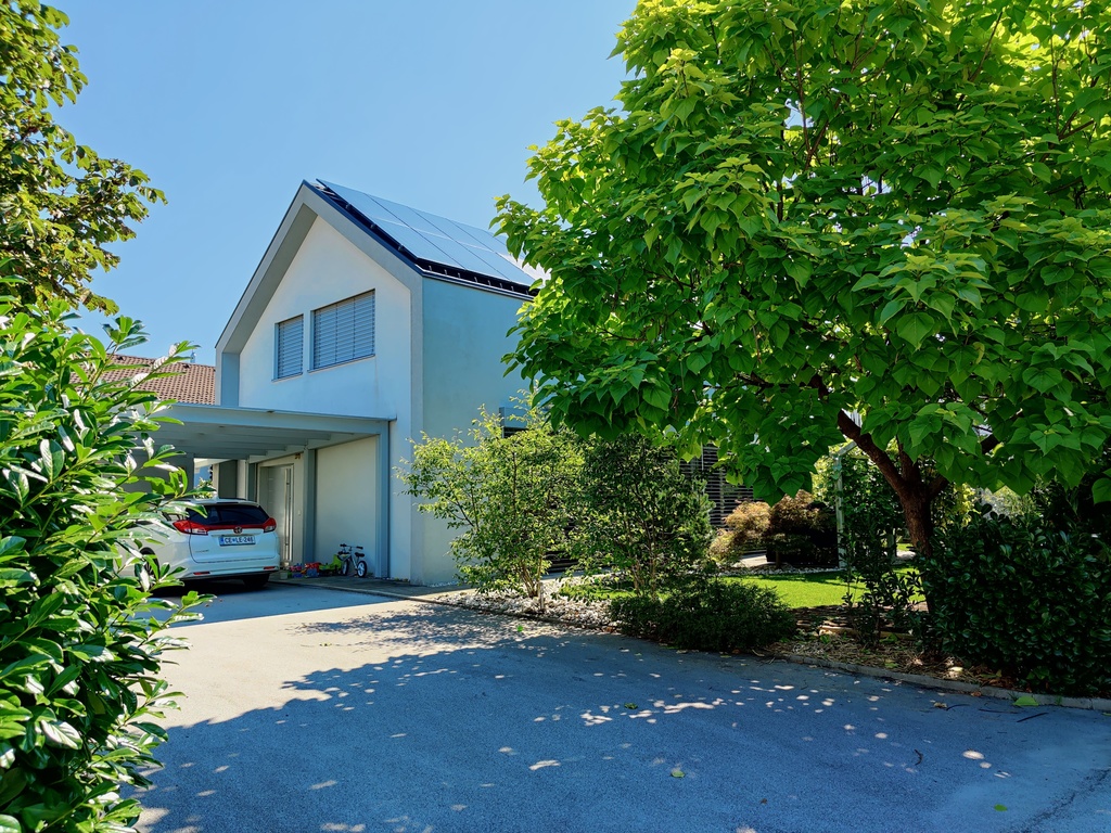 Driveway with a carport for 2 cars