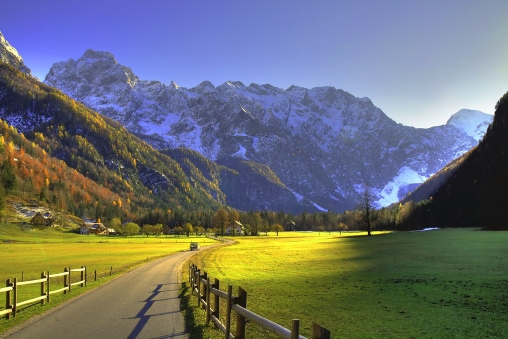 Logarska valley offers a beautiful scenery and it's only an hour drive from Polzela.
