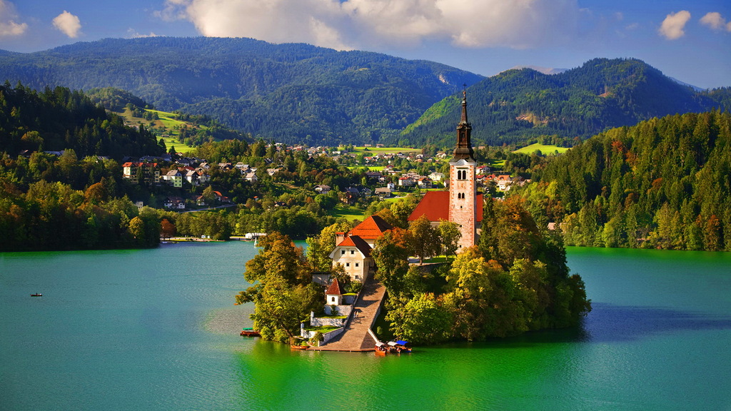 Lake Bled with its fairytale island. 