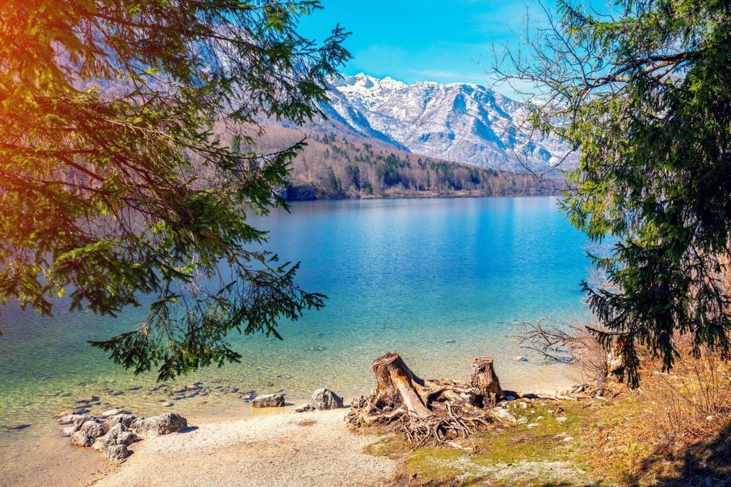 Bohinj lake is far less crowded than Bled but just as beautiful and well worth visit