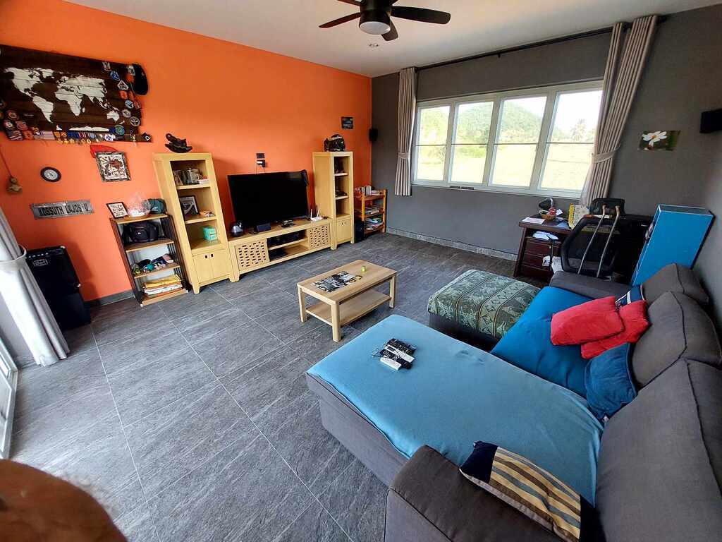 upstairs living room with sofa bed