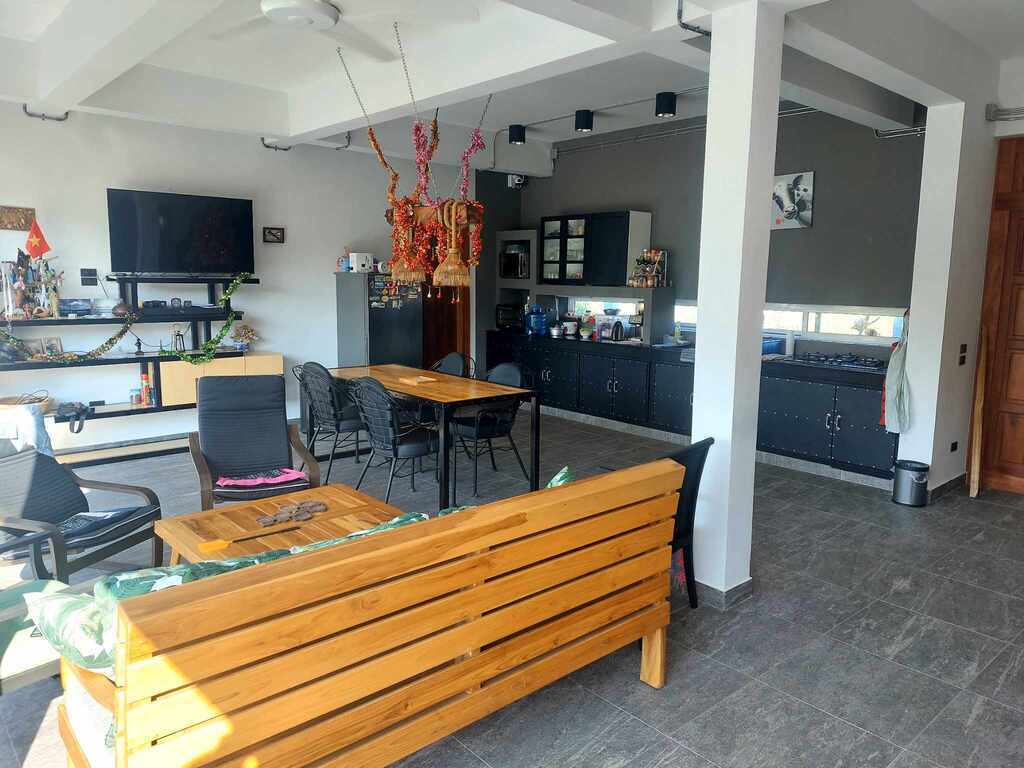 living room and kitchen